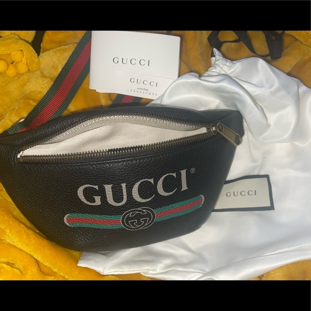 Authentic Gucci Logo Belt Bag